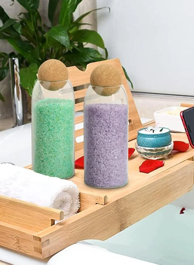 Casa Quesera  1000 ml Glass Storage Jars with Ball Cork Lids Set of 3  | Best Price UAE